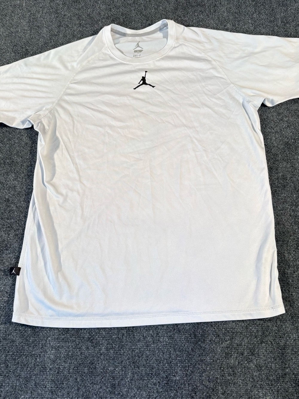 Jordan Men's Large White Dri-FIT Jumpman Athletic Performance T-Shirt